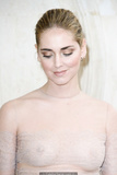 Chiara Ferragni braless in see through dress