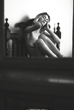 Ceci Minazzoli nude tits in a bedroom for Rekt Magazine