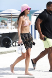 Chantel Jeffries in pink bikini at the beach in Miami - July 11, 2019