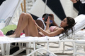 Chantel Jeffries in pink bikini at the beach in Miami - July 11, 2019