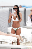 Cassie Ventura in white bikini candids in Miami - July 27, 2013
