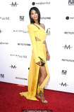 Chanel Iman in yellow dress at The Daily Front Row's 5th Annual Fashion Los