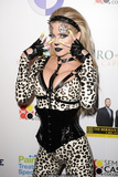 Carmen Electra cleavage at Fright Nights Halloween Costume Party in Coconut