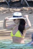 Britney Spears in yellow bikini at the beach in Hawaii - September 10, 2019