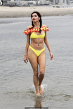 Blanca Blanco in yellow bikini at the beach in Malibu - April 30, 2019