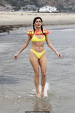 Blanca Blanco in yellow bikini at the beach in Malibu - April 30, 2019