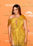 Beyonce Knowles in sexy dress attending Disney's The Lion King European