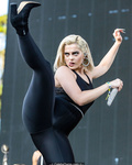 Bebe Rexha sexy preforms at Outside Lands Music Festival at Golden Gate Park in