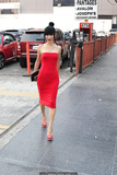 Bai Ling sexy in red tight dress