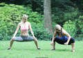 April Rose works out in Central Park - July 10, 2013