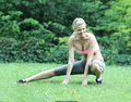 April Rose works out in Central Park - July 10, 2013