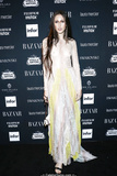 Anna Cleveland braless in see through dress at Harper’s Bazaar Icons party at
