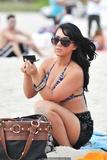 Angelina Pivarnick sexy in bikini on the beach