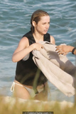 Ana Celia de Armas in a swimsuit bikini filming in Rio de Janeiro - July 29,
