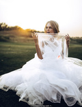 Anastasiya Scheglova in wedding dress photoshoot