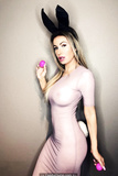 Ana Braga get into the Easter spirit by dressing up as a Bunny - April 2019