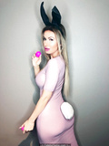 Ana Braga get into the Easter spirit by dressing up as a Bunny - April 2019