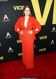 Amy Adams cleavage in long red dress