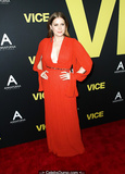 Amy Adams cleavage in long red dress