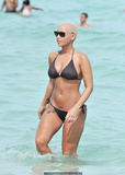 Amber Rose in brown bikini on Miami Beach - August 1, 2010