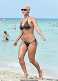 Amber Rose in brown bikini on Miami Beach - August 1, 2010