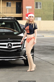 Ana Braga sexy at a gas station in Los Angeles - December 23, 2018