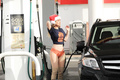 Ana Braga sexy at a gas station in Los Angeles - December 23, 2018
