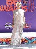 Alexis Skyy braless in see through dress attends the BET Awards in Los Angeles
