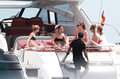 Alicia Vikander and friends in bikinis on a boat in Spain - May 23, 2019