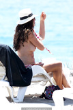 Alba Parietti topless on a beach in Ibiza paparazzi photos - June 2014