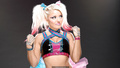 Blonde Alexa Bliss sexy for Mike Marques Harley Quinn photoshoot for WWE