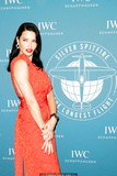 Adriana Lima in red dress at IWC Schaffhausen Gala in Geneva - January 15, 2019