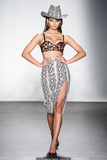 Danielle Herrington runway at LaQuan Smith Fashion Show in NYC - September 08