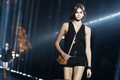 Kaia Gerber walks runway at Saint Laurent Womenswear fashion show in Paris -