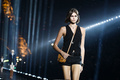 Kaia Gerber walks runway at Saint Laurent Womenswear fashion show in Paris -