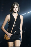 Kaia Gerber walks runway at Saint Laurent Womenswear fashion show in Paris -