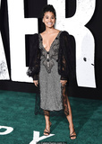 Zazie Beetz legs and cleavage at Joker premiere in LA - September 28, 2019