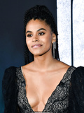 Zazie Beetz legs and cleavage at Joker premiere in LA - September 28, 2019