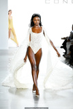 Leomie Anderson walking the runway for Cong Tri during NYFW - September 09, 2019