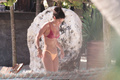 Sara Sampaio in bikini at the pool during her holiday vacation in Tulum Mexico