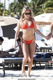Sylvie Meis in red bikini on the beach in Miami - December 01, 2019