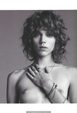 Freja Beha Erichsen fully nude black--white photoshoot for Purple Magazine
