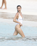 Bella Hadid in White Swimsuit (142 Photos)