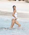Bella Hadid in White Swimsuit (142 Photos)