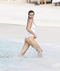 Bella Hadid in White Swimsuit (142 Photos)