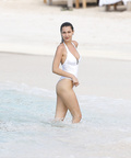 Bella Hadid in White Swimsuit (142 Photos)