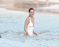 Bella Hadid in White Swimsuit (142 Photos)