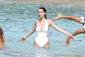 Bella Hadid in White Swimsuit (142 Photos)
