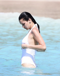 Bella Hadid in White Swimsuit (142 Photos)