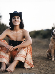 Jennifer Beals in nature US Weekly photoshoot 2000